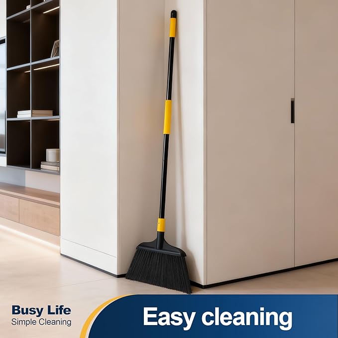 Yocada Heavy-Duty Broom Outdoor Commercial for Courtyard Garage Lobby Mall Market Floor Home Kitchen Room Office Pet Hair Rubbish 54Inch