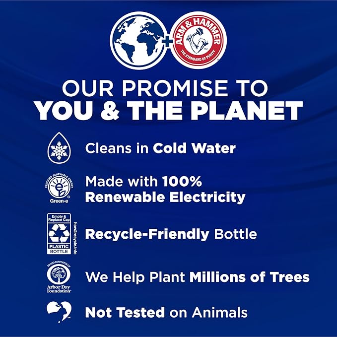 ARM & HAMMER Deep Clean Odor Formula, Liquid Laundry Detergent, 102 fl oz, 68 Loads