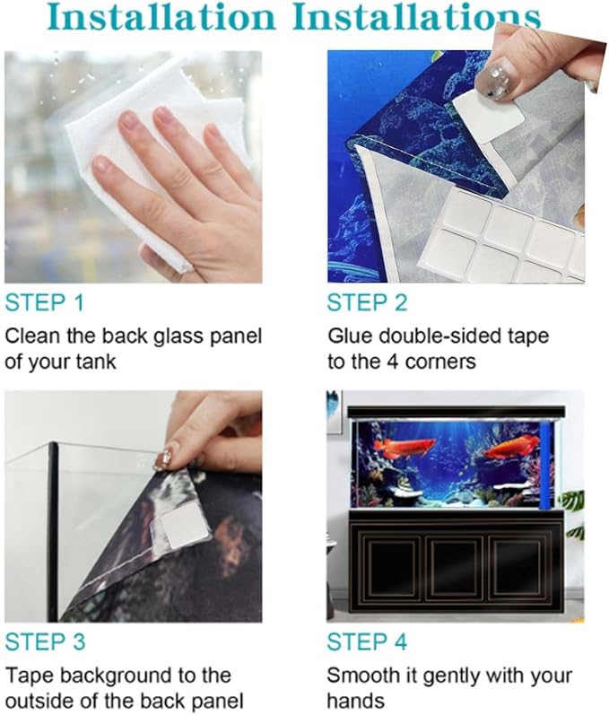24X16IN Cosmic Spaceterrarium Background, Cool Parallel Space Themed Aquarium Reptile Habitat Background, Red Moon Aquarium Background with 10EVA Double-Sided Tape