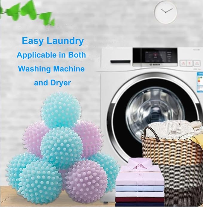 Reusable Laundry Dryer Balls - Eco Friendly Fabric Softener Alternatives Soften and Fluff Laundry Wrinkle Release(Set of 4 Random Color)