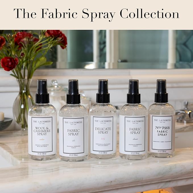 The Laundress No. 723 Fabric Spray, Wrinkle Release, Upholstery & Linen Spray, Fabric Refresher, Rose Inspired Scent, 8 Fl Oz