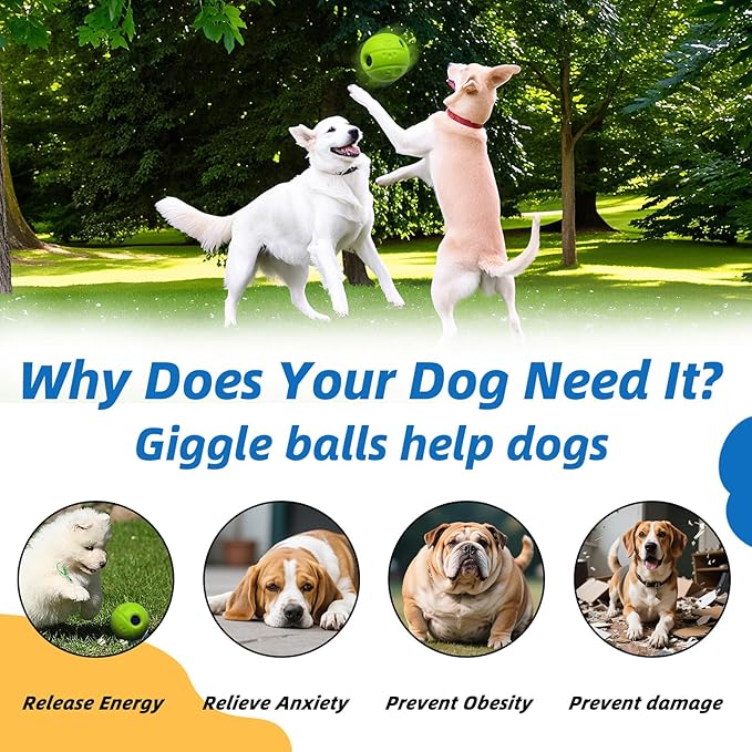 Dog Toys Ball, Interactive Dog Ball, No Paint, Gibbering Sound with Surface Concave Lines, L, 3.94 in (10 cm)