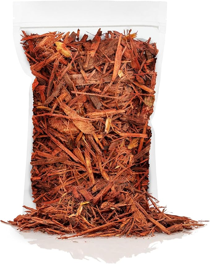 Premium Red Mulch by Gardenera - Beautify Your Garden and Support Plant Health - 5 QUARTS