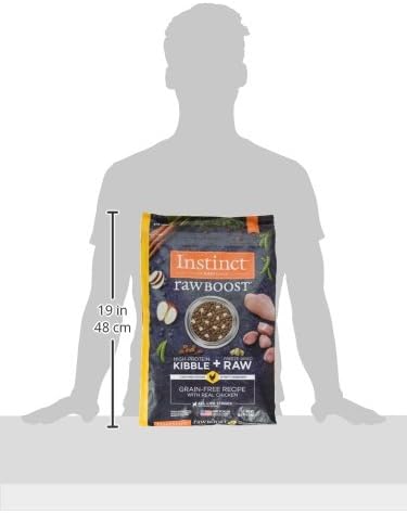 Instinct Raw Boost, Natural Dry Dog Food with Freeze Dried Pieces, High Protein, Grain Free Recipe - Real Chicken, 10 lb. Bag