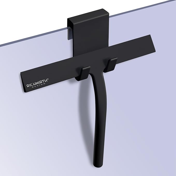RICHMIRTH Silicone Rubber Blade Shower Squeegee 9" in Width Window & Car Squeegee for Shower, Glass, Window