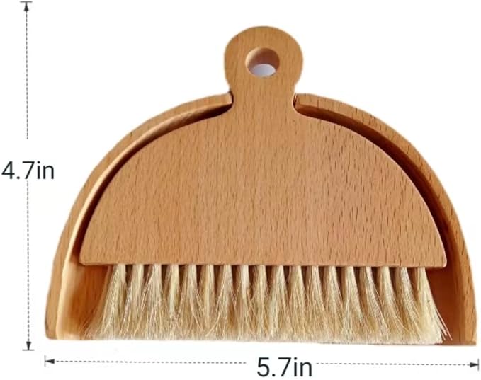 Dustpan and Brush Set Small Broom and Dustpan Set Dust Pan and Brush Set for Traveling, Rvs, Campers Campsites, Dorm Rooms, an Art Studio and More 1 Set