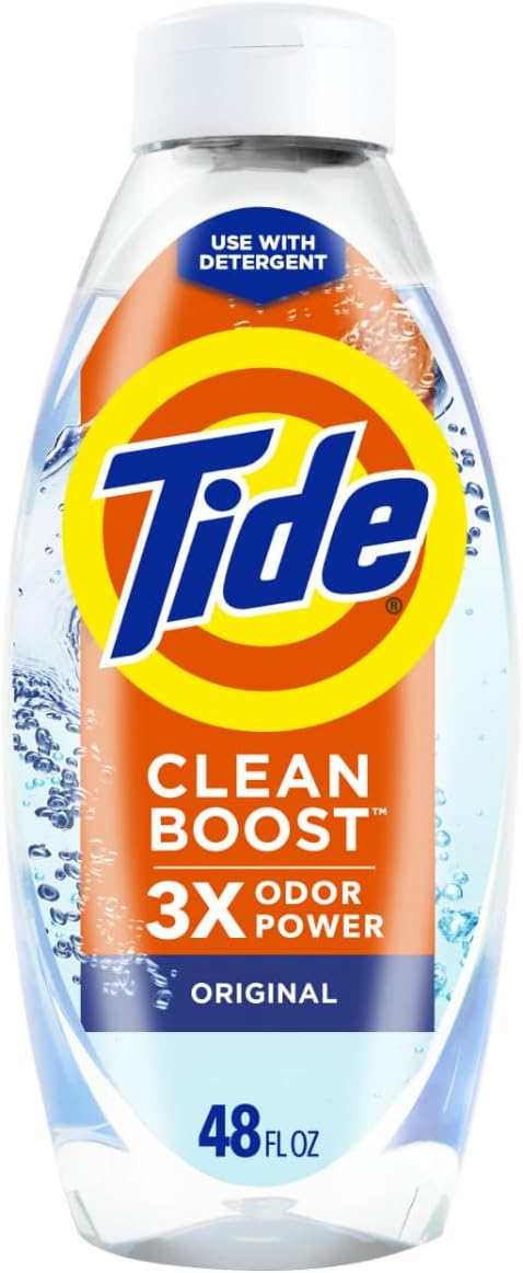 Tide Deep Cleansing Fabric Rinse with 3X Odor Power, Original Scent, 48 oz