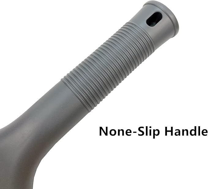 Super Flexible Silicone Squeegee, Auto Water Blade, Water Wiper, Shower Squeegee, 5.9'' Blade and 7.5'' Long Handle, for Car Windshield, Window, Mirror, Glass Door, Grey Black