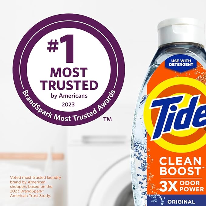 Tide Deep Cleansing Fabric Rinse with 3X Odor Power, Original Scent, 48 oz