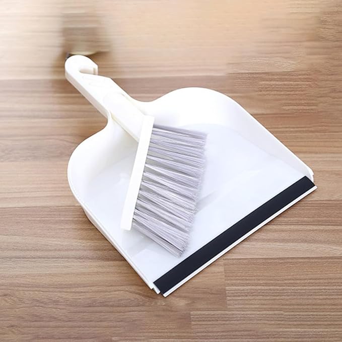 NOLITOY Mini Broom and Dustpan Set 2 Packs White Desktop Cleaning Supplies Table Sweeping Tools for Kitchen Home Office Tea Table Cleanup