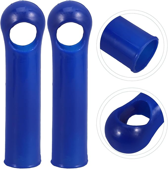 2pcs Universal Broom Handle End Caps Replacement Grip 19mm Navy Sweeper Handle Covers for Household Cleaning and Dustpan Broom Accessory