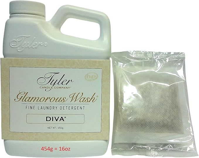 Tyler Candle Wash Diva 16 Fl Oz Laundry Detergent/w Dryer Sachet Single Pouch fh