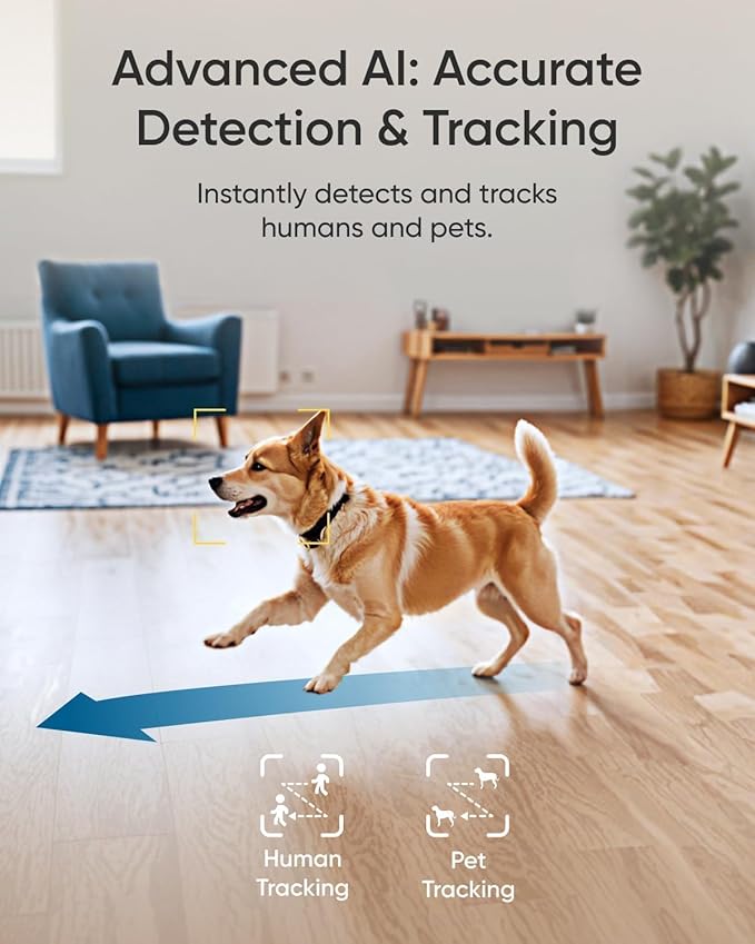 eufy Indoor Cam E30 2-Cam Kit, Latest Generation, 4K UHD Security Camera, Pet/Dog/Baby Camera with Phone app, Color Night Vision, Human/Pet Auto Tracking, 360 Pan-Tilt, Works with Homekit