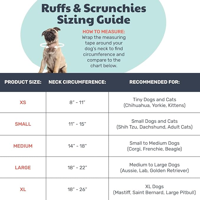 Huxley & Kent Ruff Pet Scrunchy | Shiny Christmas Plaid (Extra-Large) | Festive Christmas/Holiday Neckwear for Dogs/Cats | Fun Stretchable Costume Accessory | Soft Collar with Bells