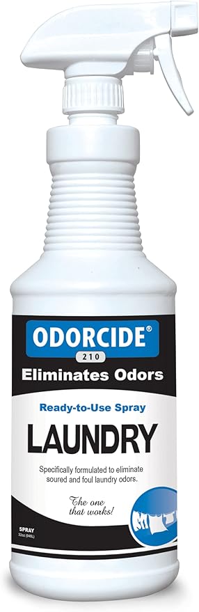 Odorcide – 32 oz Fresh Linen Scent Spray Laundry Odor Eliminator for Strong Odor, All Laundry Uses – Safe, Non-Enzymatic Odor Neutralizer – Laundry Odor Remover for Smoke, Sweat & Pet Odors (32 oz)