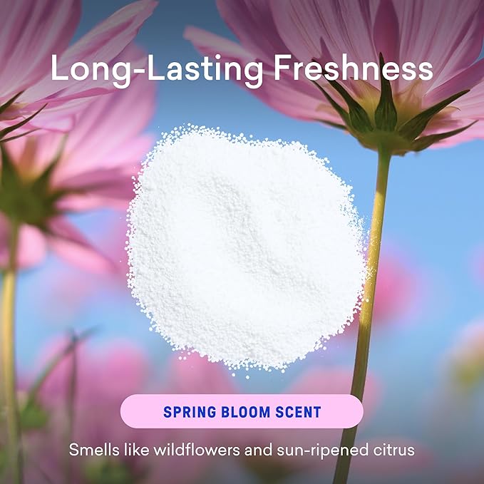 BLUELAND Oxi Laundry Booster Powder Refill 2-Pack, Spring Bloom Scent, 50 Loads, 35.2 oz, Plastic-Free, Eco Friendly, Oxy Cleaner, Stain Remover