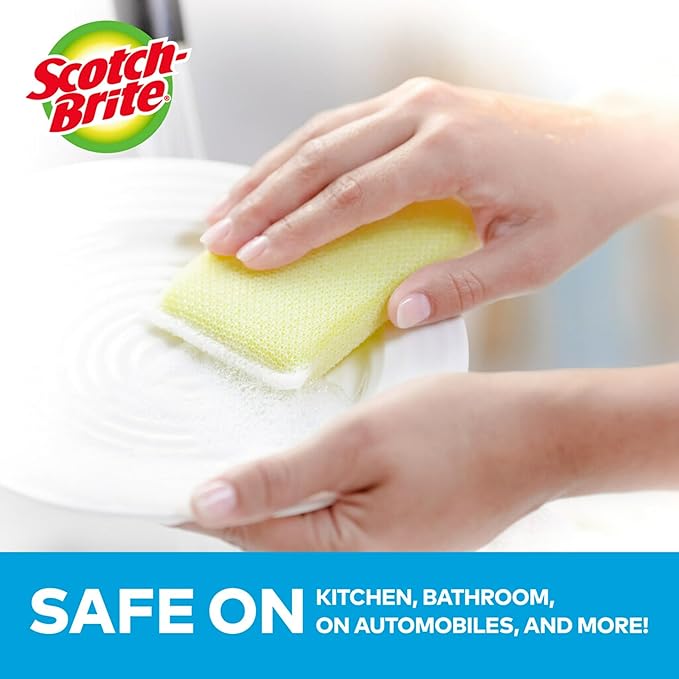 3M Scotch-Brite Dobie All Purpose Pads, 3Count (Pack of 4) Total 12 Pads