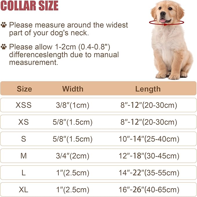 Reflective Dog Collar with Buckle Adjustable Safety Nylon Collars for Small Medium Large Dogs, Navy Blue XXS
