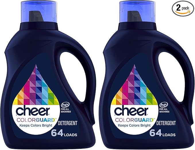 Cheer Liquid Laundry Detergent 64 loads 92 fl oz, HE Compatible (Pack of 2)