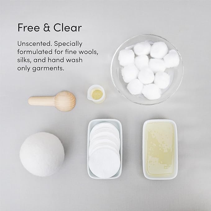 Dirty Labs | Hand Wash and Delicates | Scent Free | 32 Loads (8.6 fl oz) | Bio Enzyme Liquid Laundry Detergent | For Fine Silks, Wools, Handwash Garments | Hyper-Concentrated | Non Toxic, Biodegradable | Stain & Odor Removal