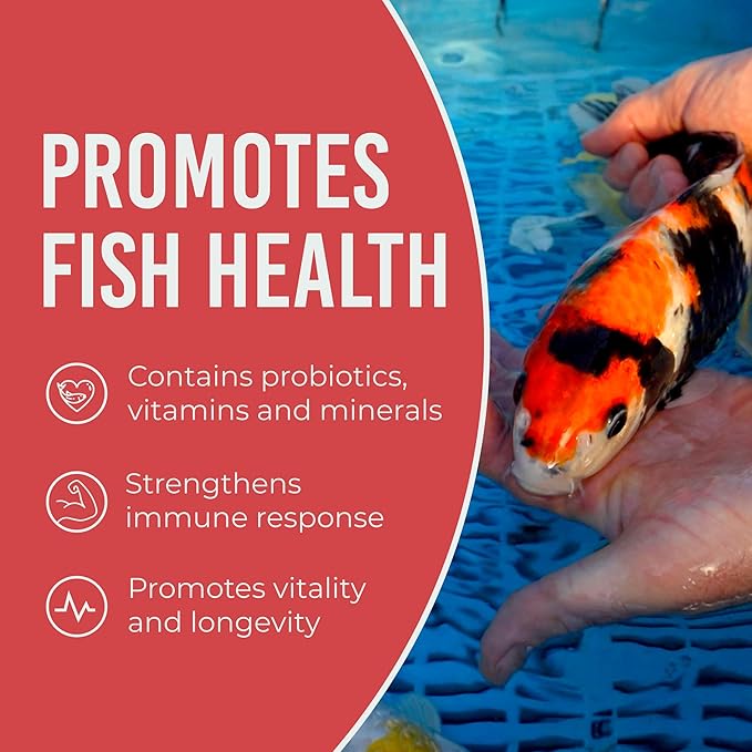 Blue Ridge Koi Fish Food 14lb - Koi Food Mini Growth Formula, Goldfish Food, Premium Fish Food for Ponds, Ponds Fish Food, Floating Pond Pellets
