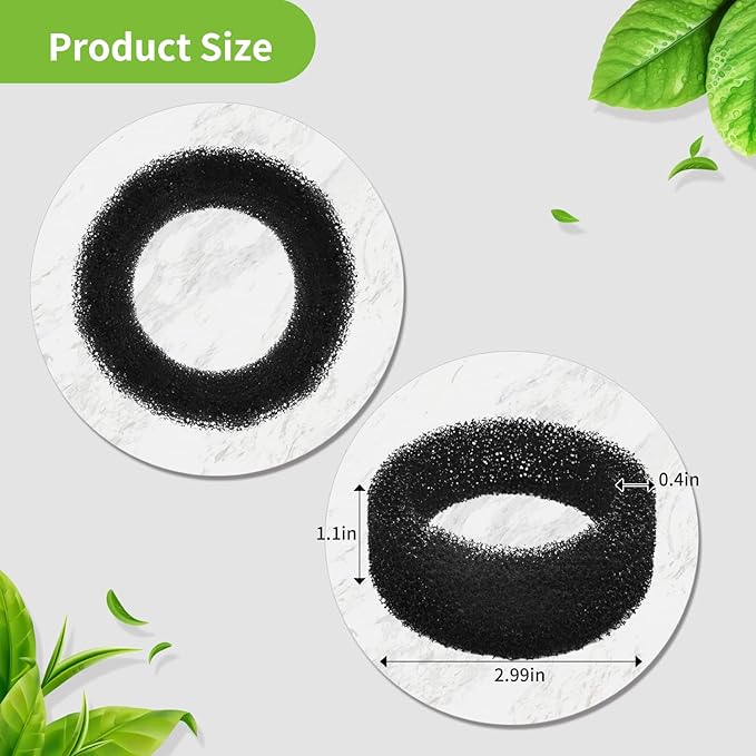 Foam Filters for Cat Water Fountain, Katlikatqi 16 Pack Cat Fountain Foam Filter Replacement, Compatible with SMA-800 Water Pump