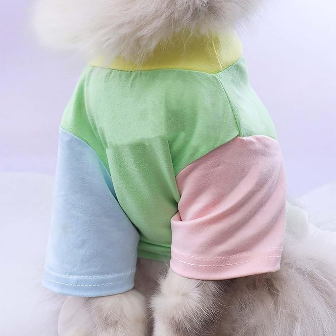 Custom Dog Birthday Shirt,Personalized Pet Apparel Print with Name Age Number,Pet Birthday Outfit,Lightweight Breathable Cotton Vest for Small Medium Large Dogs Cat (Dopamine Green, Small)