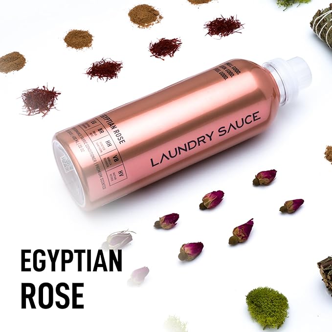 Laundry Sauce - Laundry Fabric Softener (Egyptian Rose) Luxury Fragrance, Softens & Preserves Fabric, Reduces Wrinkles, 19 Fl Oz