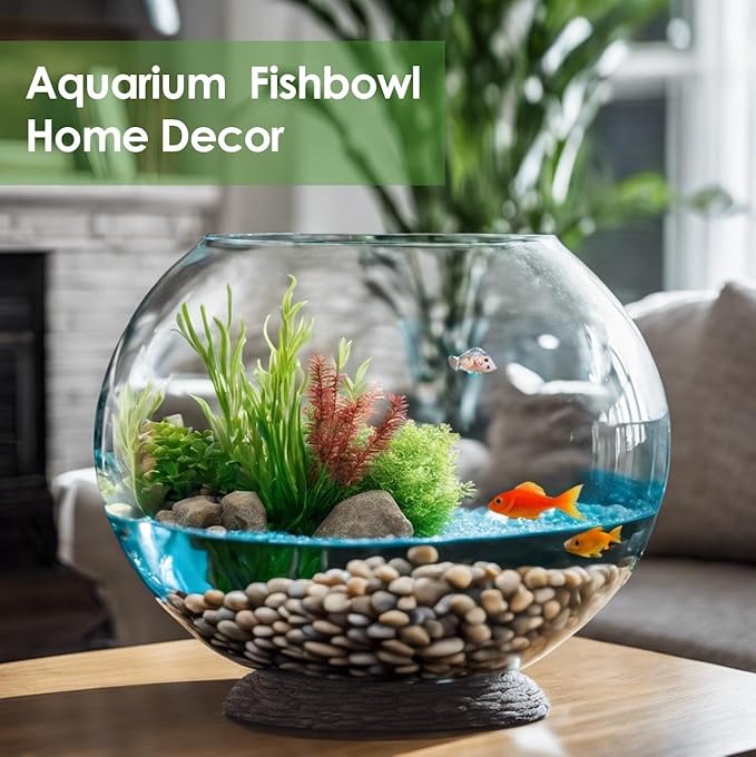Craft And Party, Glass Bubble Vase, 6" Height x 8" Width, Set of 4 Glass Fish Bowl Vase, Bubble Bowl vase for Terrarium, Flower Vase Centerpiece