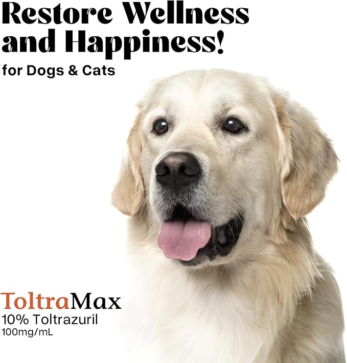 Toltrazuril 10.0% for Horses, Dogs, Cats, 120mL/4 Ounce, for Non-Food Chain Animals