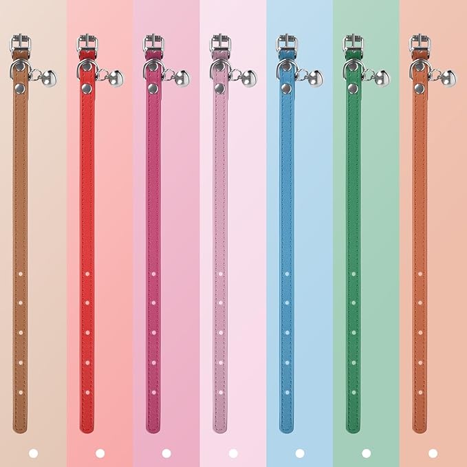 S Dog Collar for Small Dogs Adjustable Dog Collars Cat Collar for Small Medium Large Dogs 3/8 inch Width (HotPink, S)