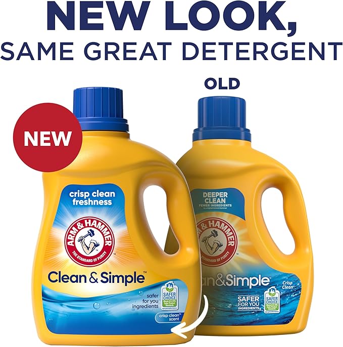ARM & HAMMER Clean & Simple, 77 Loads Liquid Laundry Detergent, 100.5 Fl oz