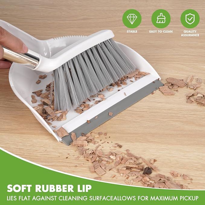 Small Broom and Dustpan Set, Dustpan and Brush Set, Small Brush and Dustpan Set, Hand Broom and Dustpan Set, Mini Handheld with Home, Desktop, Kitchen, pet