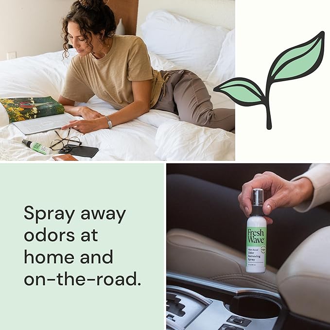 Fresh Wave Original Scent Odor Eliminator Spray & Air Freshener, 2 fl. oz. Travel Size (Pack of 2)