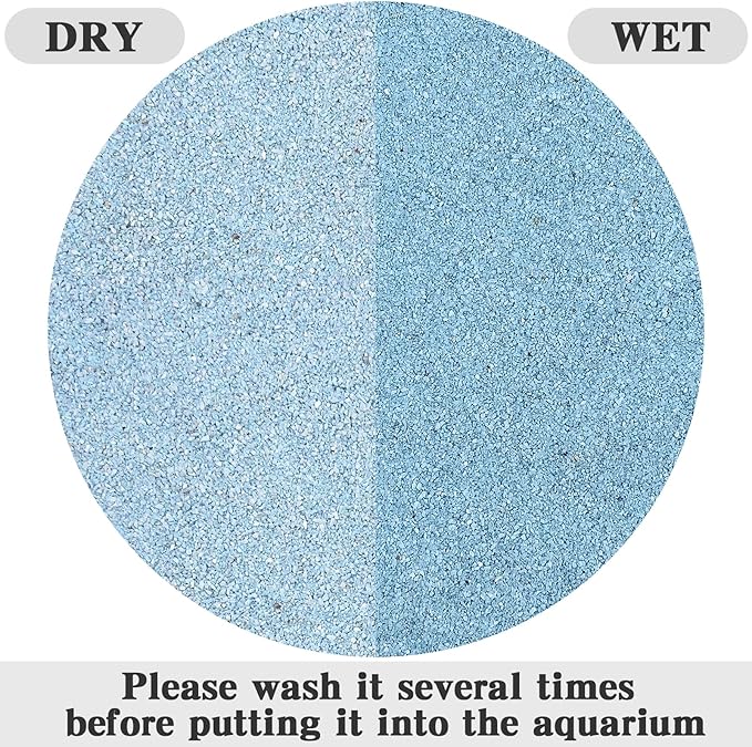 5 lbs Blue Sand, 0.4-0.8 mm Decorative Sand for Aquarium, Fish Tank, Succulents, Candle, Vase, Wedding Ceremony, Arts Crafts and Bowl Fillers